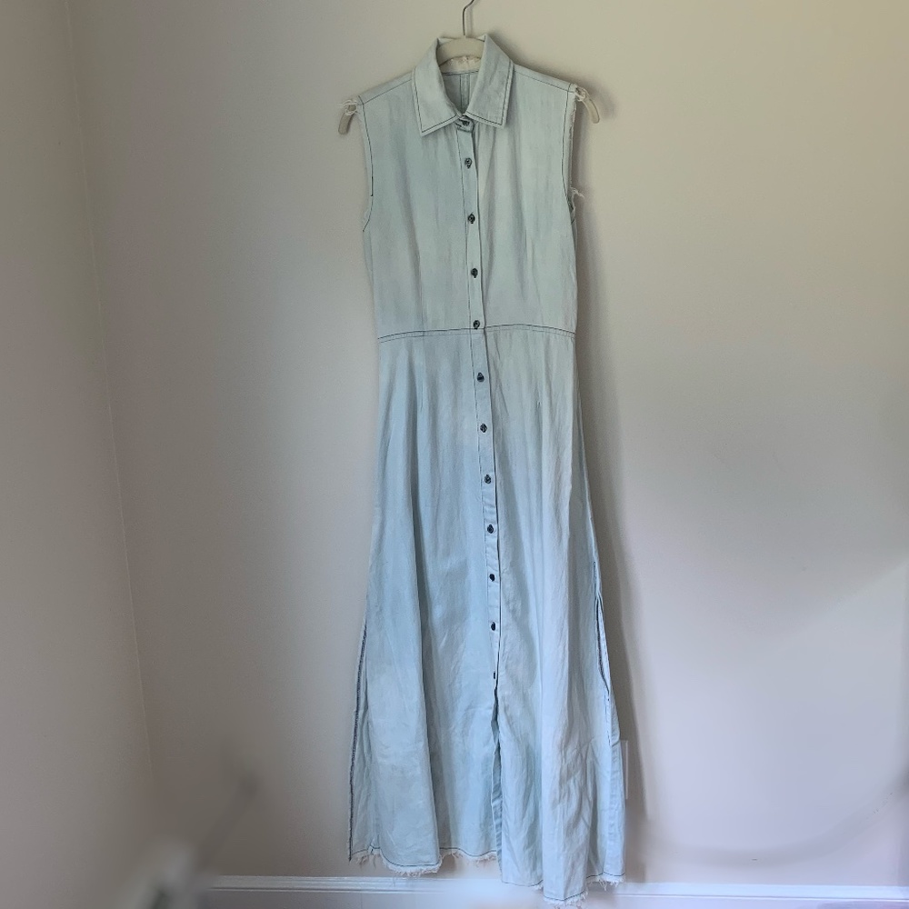 JENS PIRATE BOOTY Denim Wash Maxi Dress